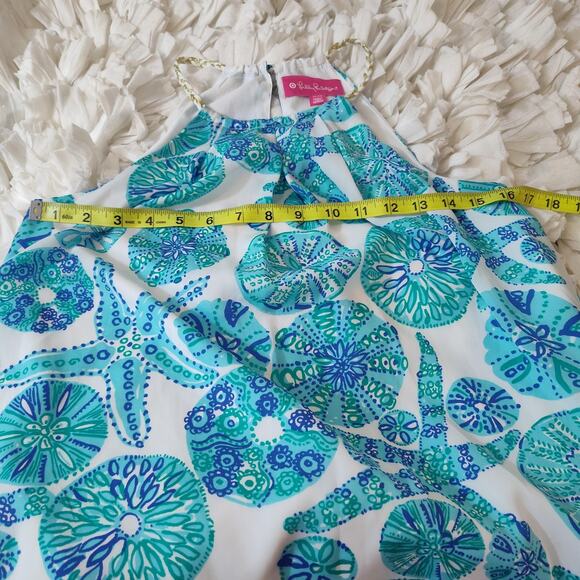 Lilly Pulitzer for Target Halter Top Womens XS Blue Green Sea Urchin For You - Picture 14 of 16